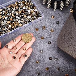 450Pcs 3 Colors Resin Spikes Screwback Studs&nbsp;RESI-PH0002-52