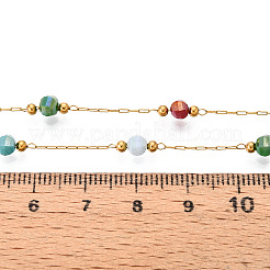 Handmade Glass Round Link Chains&nbsp;CHS-T006-30G
