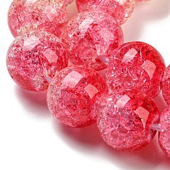 Spray Painted Crackle Glass Beads Strands&nbsp;DGLA-C002-10mm-06