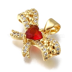 Rack Plating Brass Micro Pave Cubic Zirconia Pendants&nbsp;KK-G500-27G