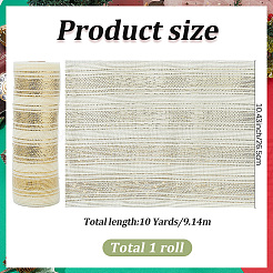 Polyester Decorative Mesh Ribbon for Christmas Trees&nbsp;SIL-WH20025-050D