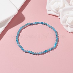 3mm Natural Apatite Beads Stretch Bracelet for Girl Women&nbsp;BJEW-JB07284-04