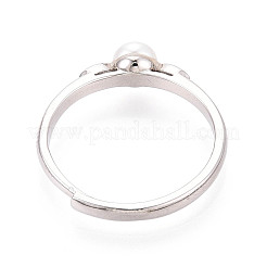 Adjustable 925 Sterling Silver with Cubic Zirconia Finger Ring&nbsp;STER-T008-91P