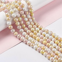 Electroplated Glass Beads Strands&nbsp;GLAA-C023-01F