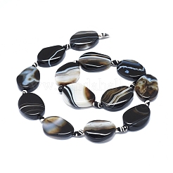 Natural Black Agate Beads Strands&nbsp;G-L544-011B