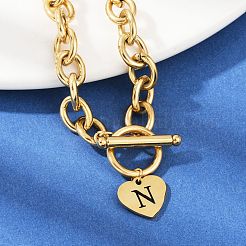 Golden 304 Stainless Steel Charm Bracelets&nbsp;NJEW-K284-01G-N