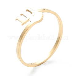 Ion Plating(IP) 201 Stainless Steel Cuff Rings&nbsp;RJEW-M136-01I-G