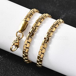 201 Stainless Steel Box Chain Necklaces for Men&nbsp;STAS-V011-01A-G-1