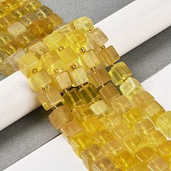 Natural Yellow Fluorite Beads Strands&nbsp;G-G053-B07-01