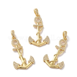 Rack Plating Brass Micro Pave Cubic Zirconia Pendants&nbsp;KK-A160-08G