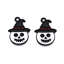Halloween Theme Spray Painted Alloy Enamel Pendants&nbsp;ENAM-T020-09C