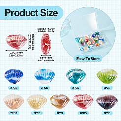 18Pcs 9 Colors Handmade Lampwork Beads&nbsp;LAMP-TA0001-99