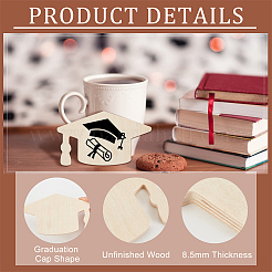 Unfinished Blank Natural Wood Sheets for Painting&nbsp;WOOD-WH0126-01