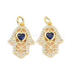 Brass Micro Pave Cubic Zirconia Pendants&nbsp;ZIRC-A023-09LG