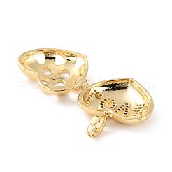 Brass Micro Pave Cubic Zirconia Diffuser Locket Pendants&nbsp;ZIRC-Z018-05G