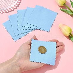 15Pcs Faux Suede Fabric Square Silver Polishing Cloth&nbsp;AJEW-FS0001-44