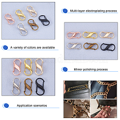 12Pcs 6 Colors Zinc Alloy DIY Bags Adjustable Clasps Accessories&nbsp;FIND-PH0002-89