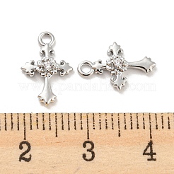 Brass Micro Pave Cubic Zirconia Charms&nbsp;KK-E090-04P