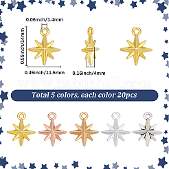 100Pcs 5 Colors Tibetan Style Alloy Pendants&nbsp;FIND-SC0023-23