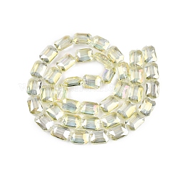 Electroplate Transparent Glass Beads Strands&nbsp;EGLA-WH0005-02C-08