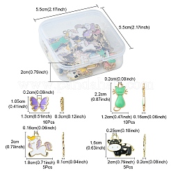 30Pcs 4 Style Alloy Enamel Pendants&nbsp;ENAM-YW0002-97
