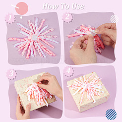Self-adhesive Polyester Curly Flowers&nbsp;DIY-WH0110-20B