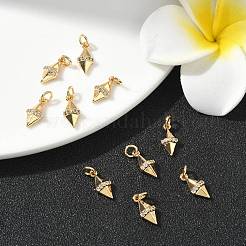 SHEGRACE Brass Micro Pave Clear Cubic Zirconia Pendants&nbsp;XGRQ3D851-485G