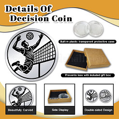 1 Set 201 Stainless Steel Commemorative Coin&nbsp;AJEW-UN0005-44F