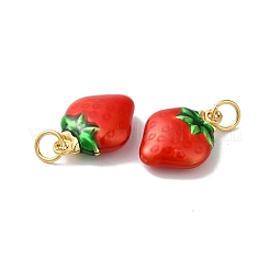 Rack Plating Brass Enamel Pendants&nbsp;KK-G504-03G