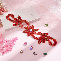 Flower Hotfix Rhinestone&nbsp;DIY-WH0504-33A
