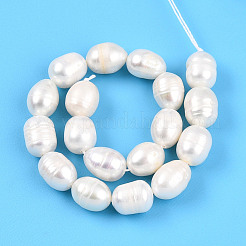 Natural Cultured Freshwater Pearl Beads Strands&nbsp;PEAR-N012-08P-01