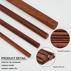 4 Style Waxed Round Wooden Sticks&nbsp;WOOD-OC0002-82