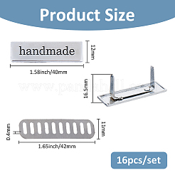 16Pcs Alloy Handmade Label Tags&nbsp;FIND-FH0010-96P
