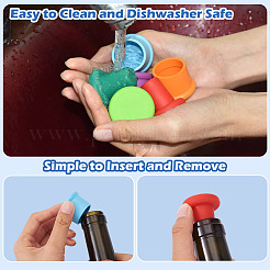 14Pcs 14 Styles Silicone Bottle Stopper&nbsp;AJEW-TA0002-54