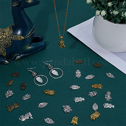 108Pcs 18 Styles Tibetan Style Alloy Pendants&nbsp;UNKW-SC0003-39