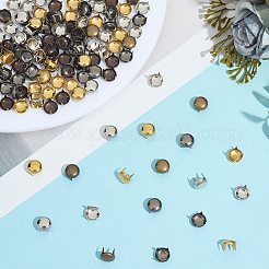 160Pcs 4 Colors Brass Studs Rivets&nbsp;KK-GF0001-23B
