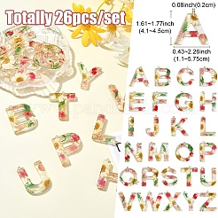 26Pcs 26 Styles Transparent Epoxy Resin Pendants&nbsp;CRES-YW0002-28D