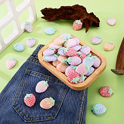 50Pcs 5 Colors Strawberry Cloth Ornament Accessories&nbsp;PATC-TA0001-44