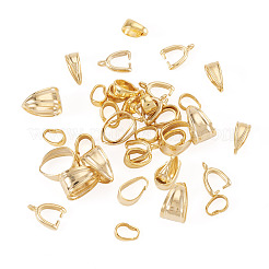40Pcs 5 Styles Brass Snap On Bails&nbsp;KK-TA0008-87
