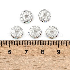 Brass Grade A Rhinestone Spacer Beads&nbsp;RB-A004-4