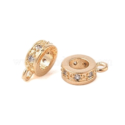 Brass Micro Pave Clear Cubic Zirconia Tube Bails&nbsp;KK-B100-016G