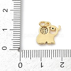 Brass Pave Cubic Zirconia with Enamel Pendants&nbsp;KK-U062-37G-02