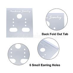 180Pcs Rectangle Plastic Earring Display Cards&nbsp;EDIS-FS0001-01B