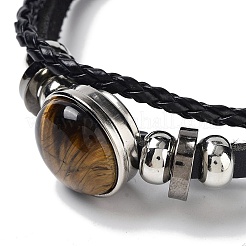 Natural Tiger Eye Multi-strand Bracelets&nbsp;BJEW-Q337-01H