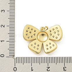 Rack Plating Brass Pave Cubic Zirconia Enamel Pendants&nbsp;KK-U029-15G