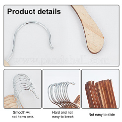 10Pcs 3 Styles Wood Clothes Hanger for Dog Cat&nbsp;AJEW-DR0001-09