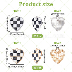 52Pcs 2 Styles Alloy Enamel Pendants&nbsp;ENAM-NB0002-29
