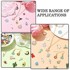 30Pcs 30 Styles Alloy Enamel Pendants&nbsp;ENAM-YW0003-99