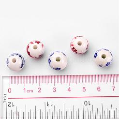 Floral Printed Porcelain Beads&nbsp;PORC-CF187Y-CF190Y
