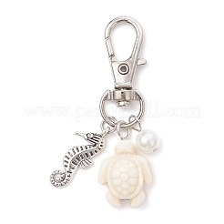 Synthetic Turquoise Turtle Pendant Decorations&nbsp;HJEW-JM03712